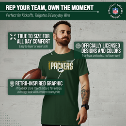 Green Bay Packers  NFL Shirt Men Women Unisex Tag-Free Cotton Gameday Tee - Forest Green