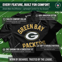 Green Bay Packers Team Fan Apparel NFL  Gameday T-Shirt - Black