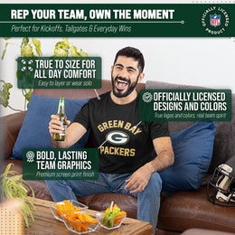 Green Bay Packers Team Fan Apparel NFL  Gameday T-Shirt - Black