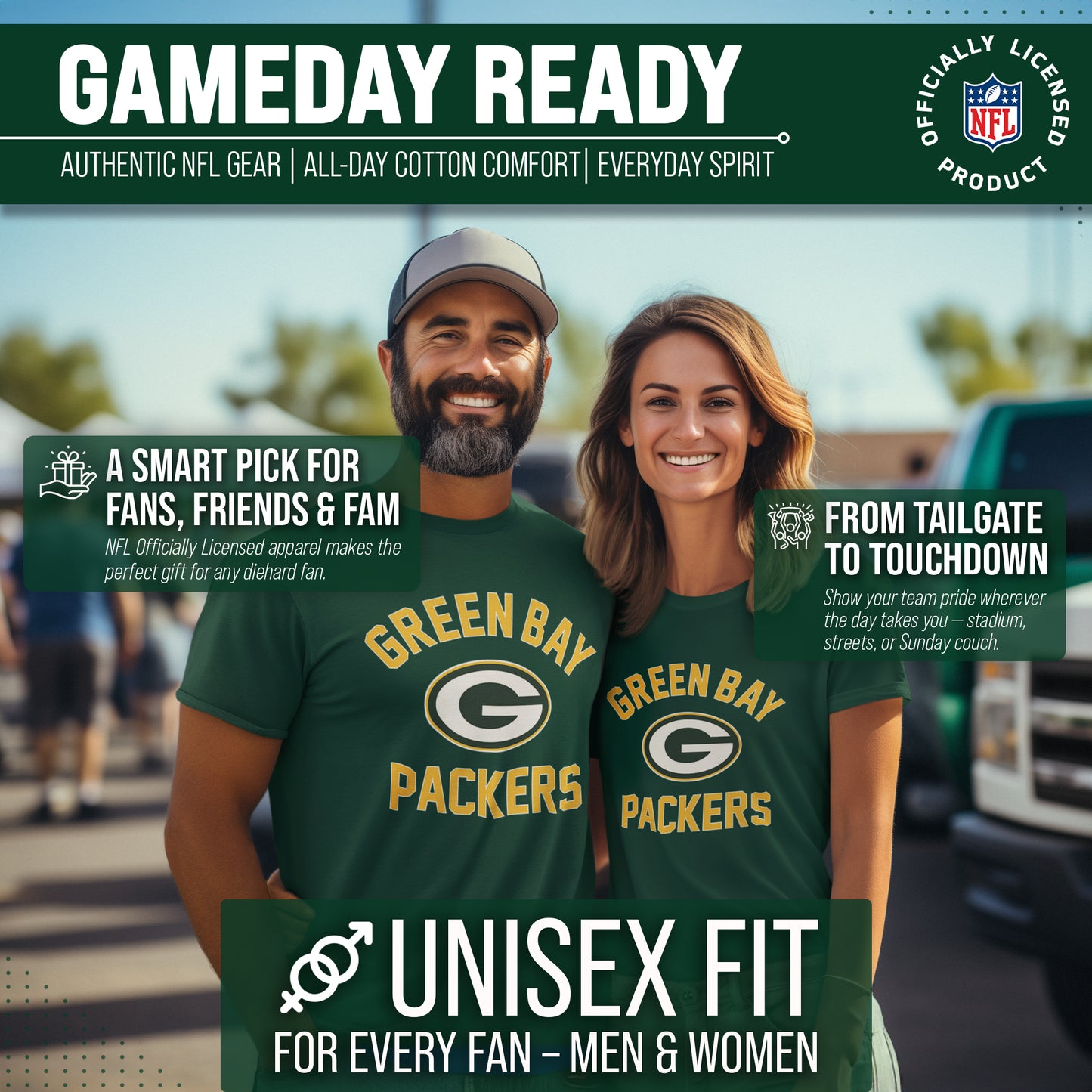 Green Bay Packers Team Fan Apparel NFL  Gameday T-Shirt - Forest Green