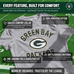 Green Bay Packers Team Fan Apparel NFL  Gameday T-Shirt - Gray