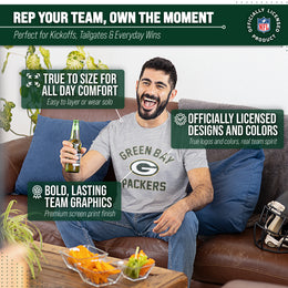 Green Bay Packers Team Fan Apparel NFL  Gameday T-Shirt - Gray