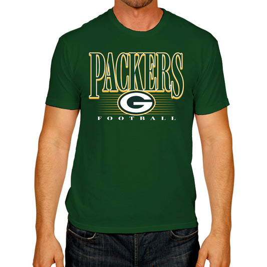 Green Bay Packers  NFL Adult Overtime Blueprint Tagless Tee Unisex - Forest Green