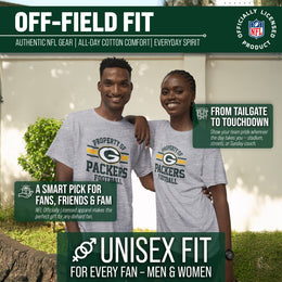 Green Bay Packers NFL Adult Property Of T-Shirt - Sport Gray