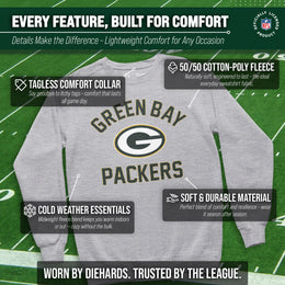 Green Bay Packers NFL Adult Gameday Football Crewneck Sweatshirt - Gray