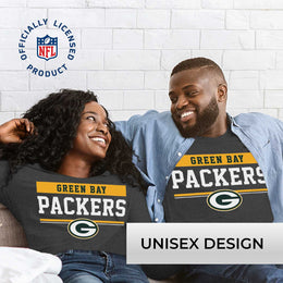 Green Bay Packers NFL Adult Charcoal Long Sleeve T Shirt - Charcoal