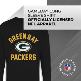 Green Bay Packers NFL Gameday Adult Long Sleeve Shirt - Black