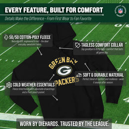 Green Bay Packers Team Fan Apparel NFL  Gameday Hoodie - Black