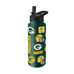 Green Bay Packers NFL 34oz Quencher Stainless Steel Insulated Water Bottle - Hunter Green