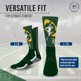Green Bay Packers NFL V Curve  Socks - Team Color