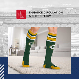 Green Bay Packers NFL Adult Knee High-Performance Socks - Green