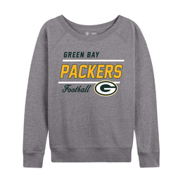 Green Bay Packers NFL Womens Plus Size Crew Neck Light Weight - Sport Gray
