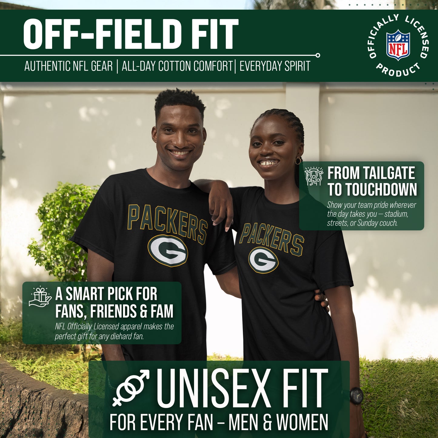 Green Bay Packers NFL Home Team Tee - Black