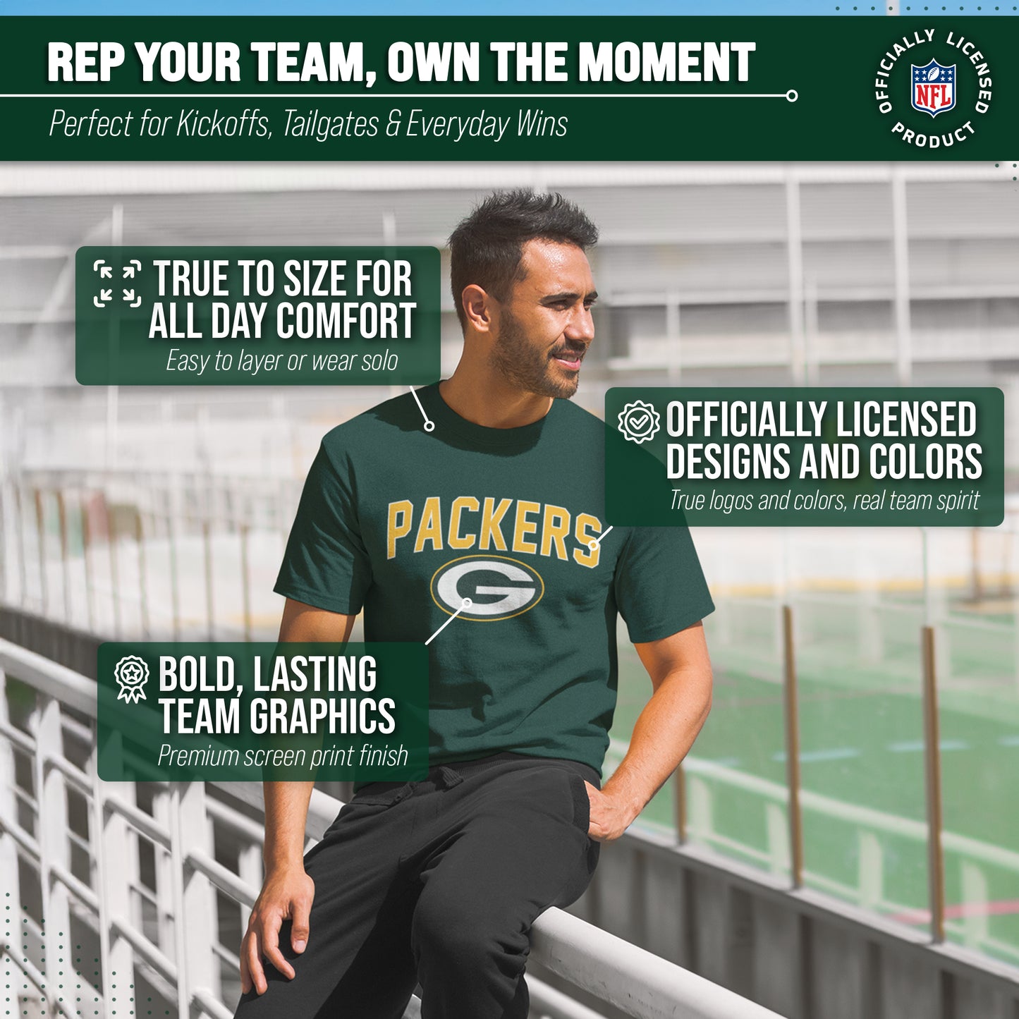 Green Bay Packers NFL Home Team Tee - Forest Green