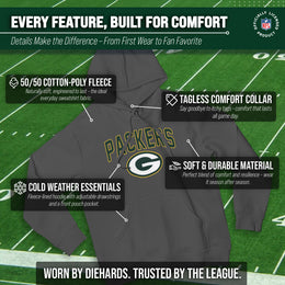 Green Bay Packers NFL Home Team Hoodie - Gray