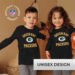 Green Bay Packers NFL Gameday Youth Football Long Sleeve Shirt - Black