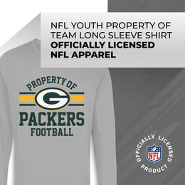 Green Bay Packers NFL Youth Property Of Long Sleeve Lightweight T Shirt - Sport Gray