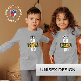 Green Bay Packers NFL Youth Team Slogan Long Sleeve Shirt  - Gray