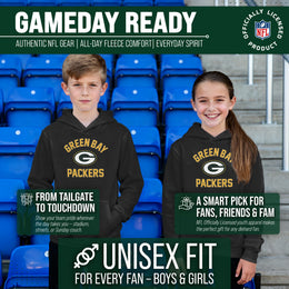 Green Bay Packers NFL Youth Gameday Hooded Sweatshirt - Black