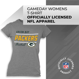 Green Bay Packers NFL Womens Plus Size Relaxed Fit T-Shirt - Gray