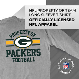 Green Bay Packers NFL Adult Property Of Long SleeveT Shirt - Sport Gray