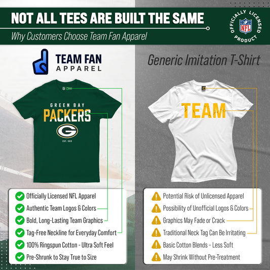 Green Bay Packers  NFL Color Block T-Shirt - Forest Green