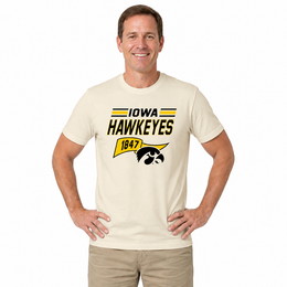 Iowa Hawkeyes Varsity Club Pennant Shirt - Off White