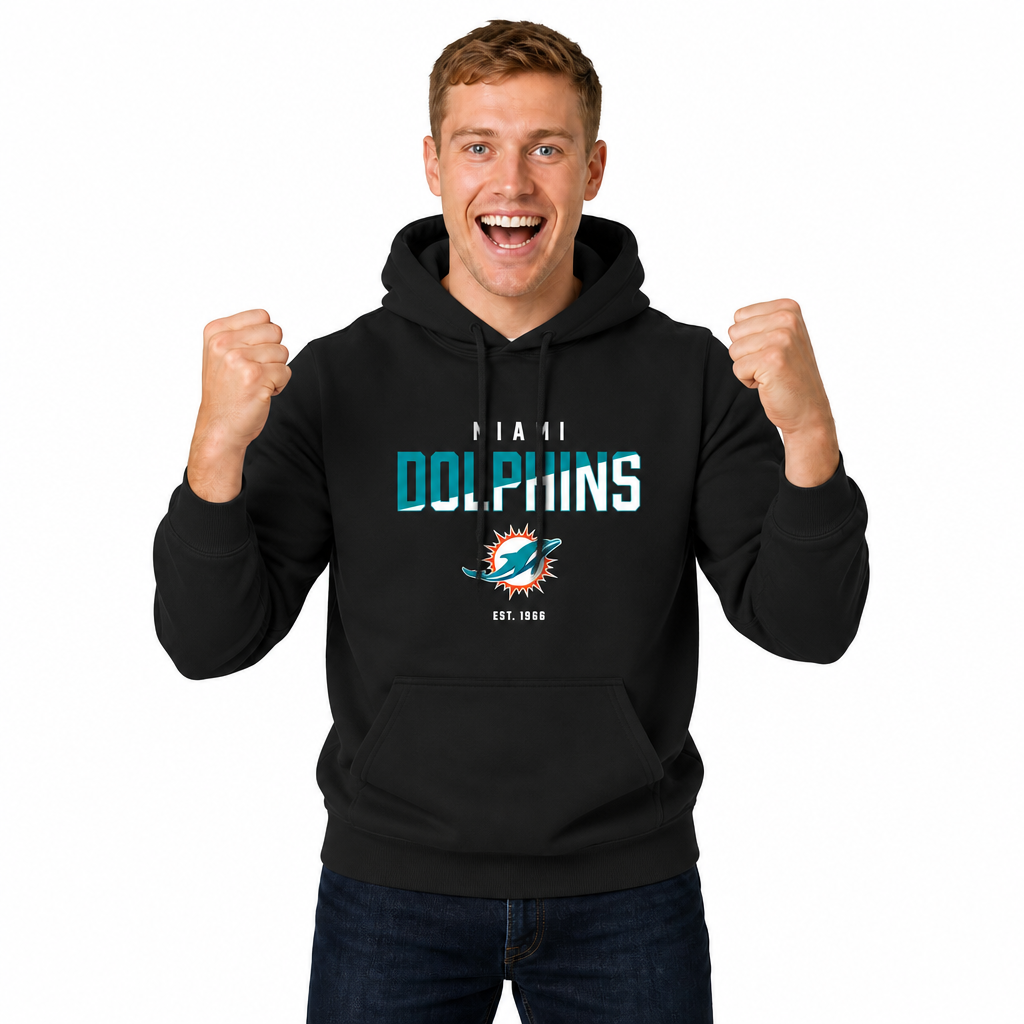 Miami Dolphins Dolphins Hoodie Fleece Sweatshirt for Men and Women - Black