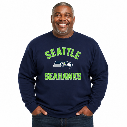 Seattle Seahawks NFL Crewneck Sweatshirt - Navy