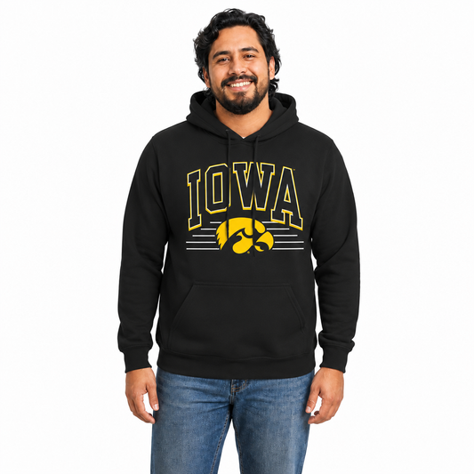 Iowa Hawkeyes  Overtime Classics Fleece Hoodie Sweatshirt - Black