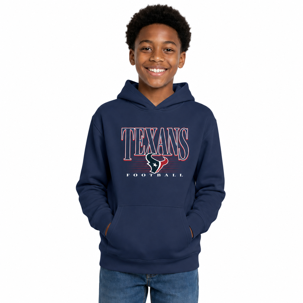 Houston Texans NFL Youth Overtime Blueprint Fleece Hoodie Sweatshirt - Navy