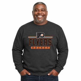 Philadelphia Flyers NHL True Fan Fleece Crewneck Sweatshirt Men Women - Charcoal