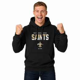 New Orleans Saints Saints Hoodie Fleece Sweatshirt for Men and Women - Black