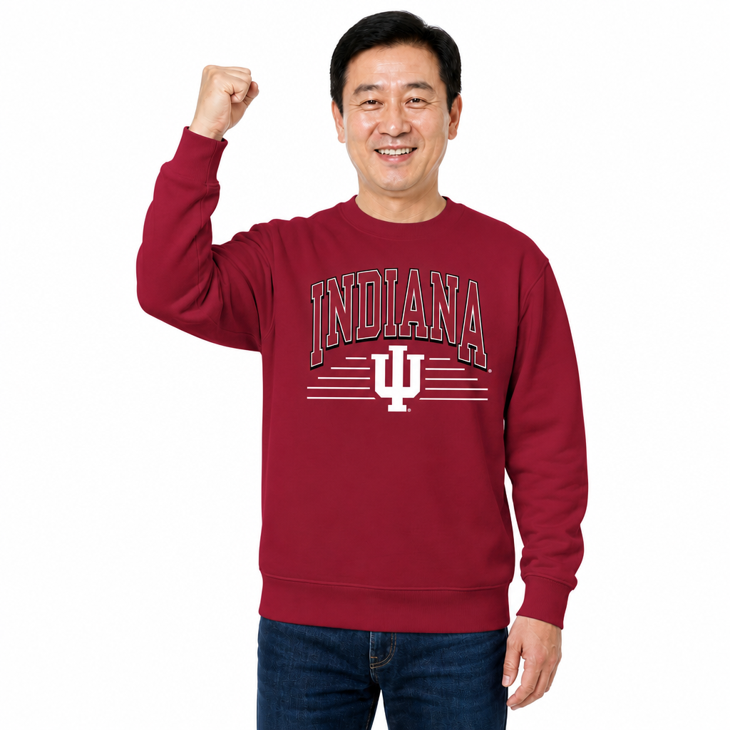 Indiana Hoosiers NCAA Overtime Classics Crewneck Sweatshirt Men Women - Cardinal
