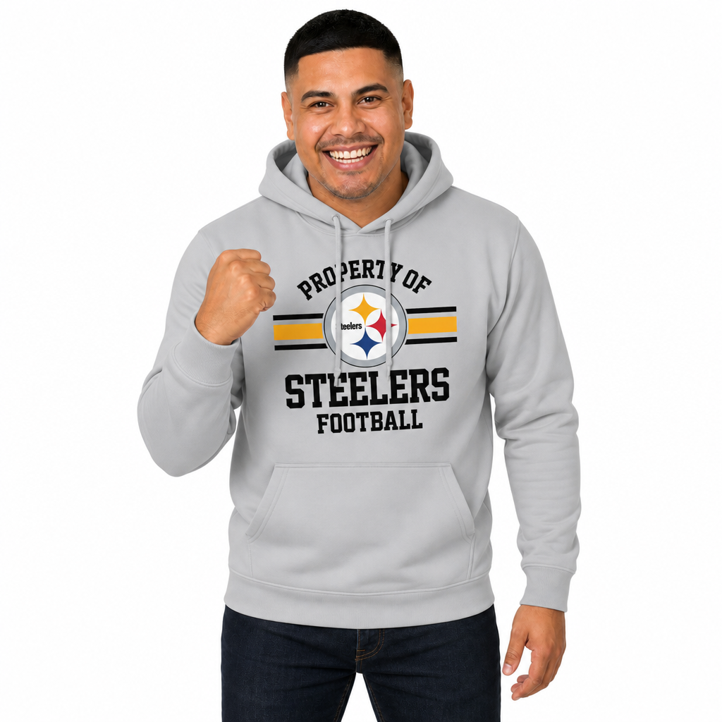 Pittsburgh Steelers Property Of Fleece Hoodie - Sport Gray