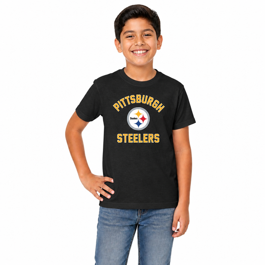 Pittsburgh Steelers Youth NFL Football T-Shirt - Black