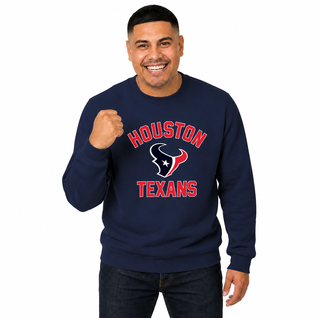 Houston Texans NFL Adult Gameday Football Crewneck Sweatshirt - Navy