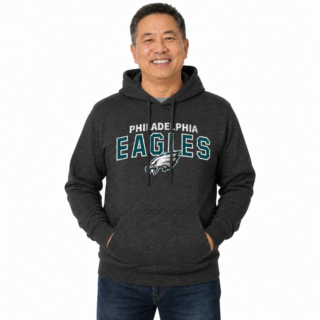 Philadelphia Eagles Starting Fresh Fleece Hoodie - Black Heather