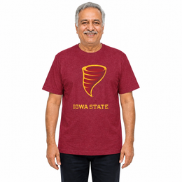 Iowa State Cyclones Heathered Logo T-Shirt - Cardinal Heather