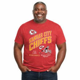 Kansas City Chiefs NFL Distressed Helmet T-Shirt - Red Heather