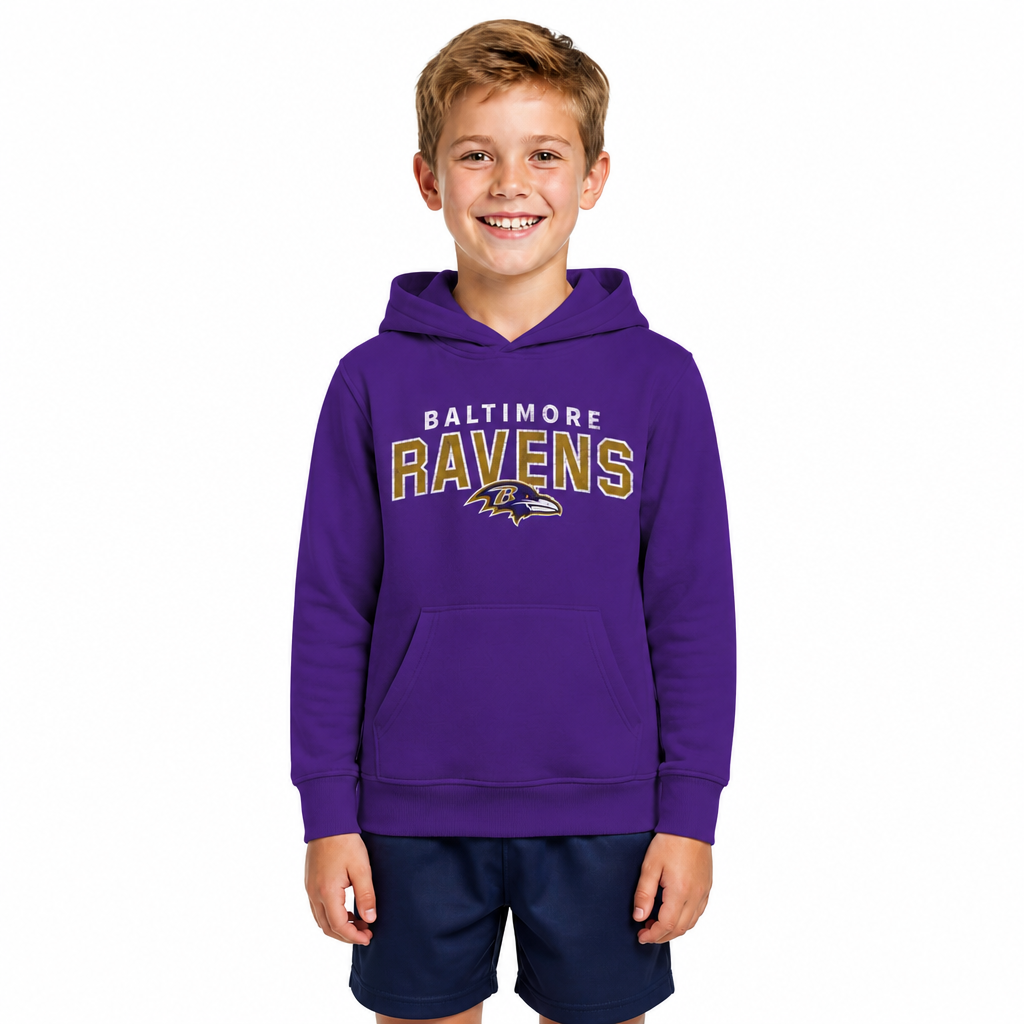 Baltimore Ravens NFL Youth Starting Fresh Hoodie for Boys and Girls - Purple