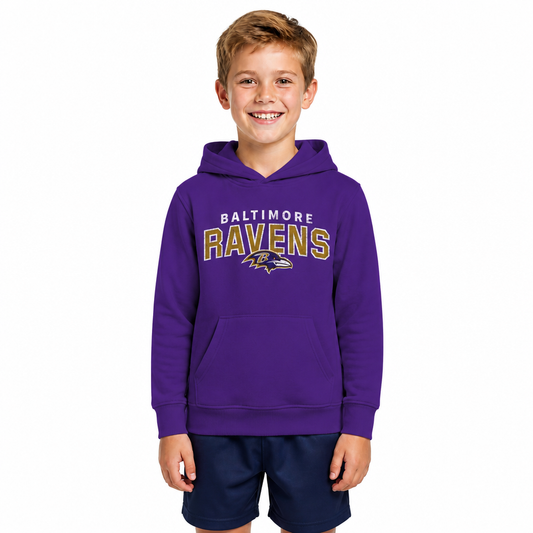 Baltimore Ravens NFL Youth Starting Fresh Hoodie for Boys and Girls - Purple
