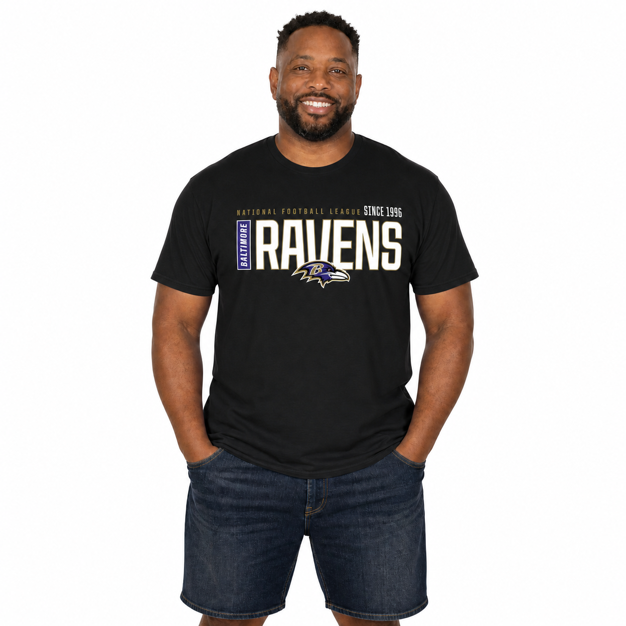 Baltimore Ravens  NFL Shirt Men Women Unisex Tag-Free Cotton Gameday Tee - Black