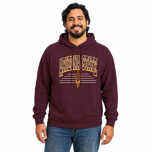 Arizona State Sun Devils  Overtime Classics Fleece Hoodie Sweatshirt - Maroon