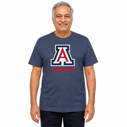 Arizona Wildcats Heathered Logo T-Shirt - Navy