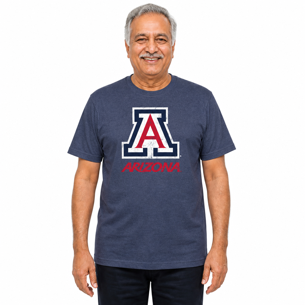 Arizona Wildcats Heathered Logo T-Shirt - Navy