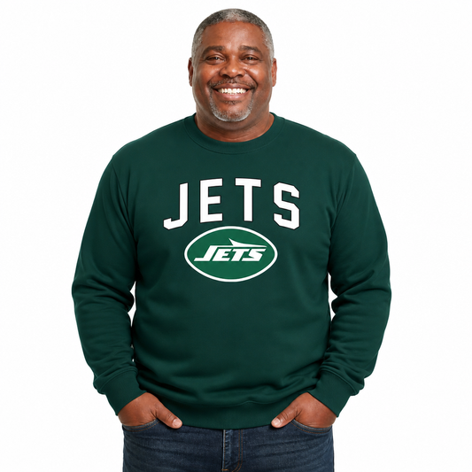 New York Jets  NFL Home Team Fleece Crewneck Sweatshirt Men Women Unisex - Forest Green