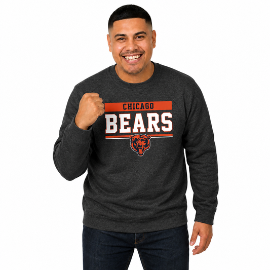 Chicago Bears NFL Team Block Crewneck Sweatshirt - Charcoal