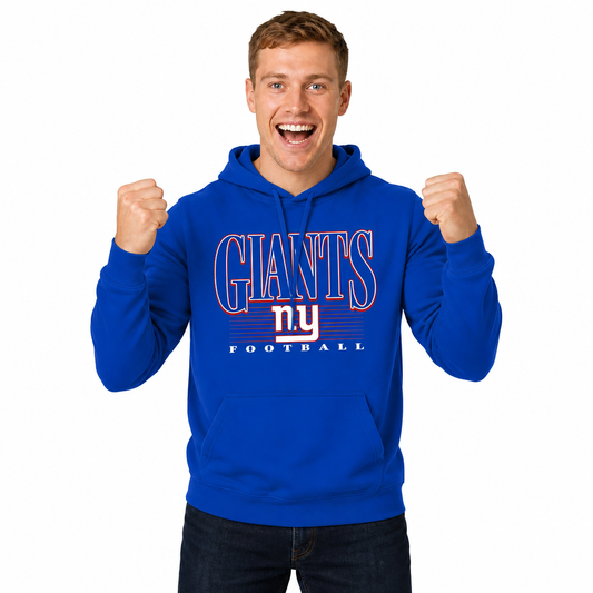 New York Giants NFL Overtime Blueprint Pullover Hoodie Men Women - Royal