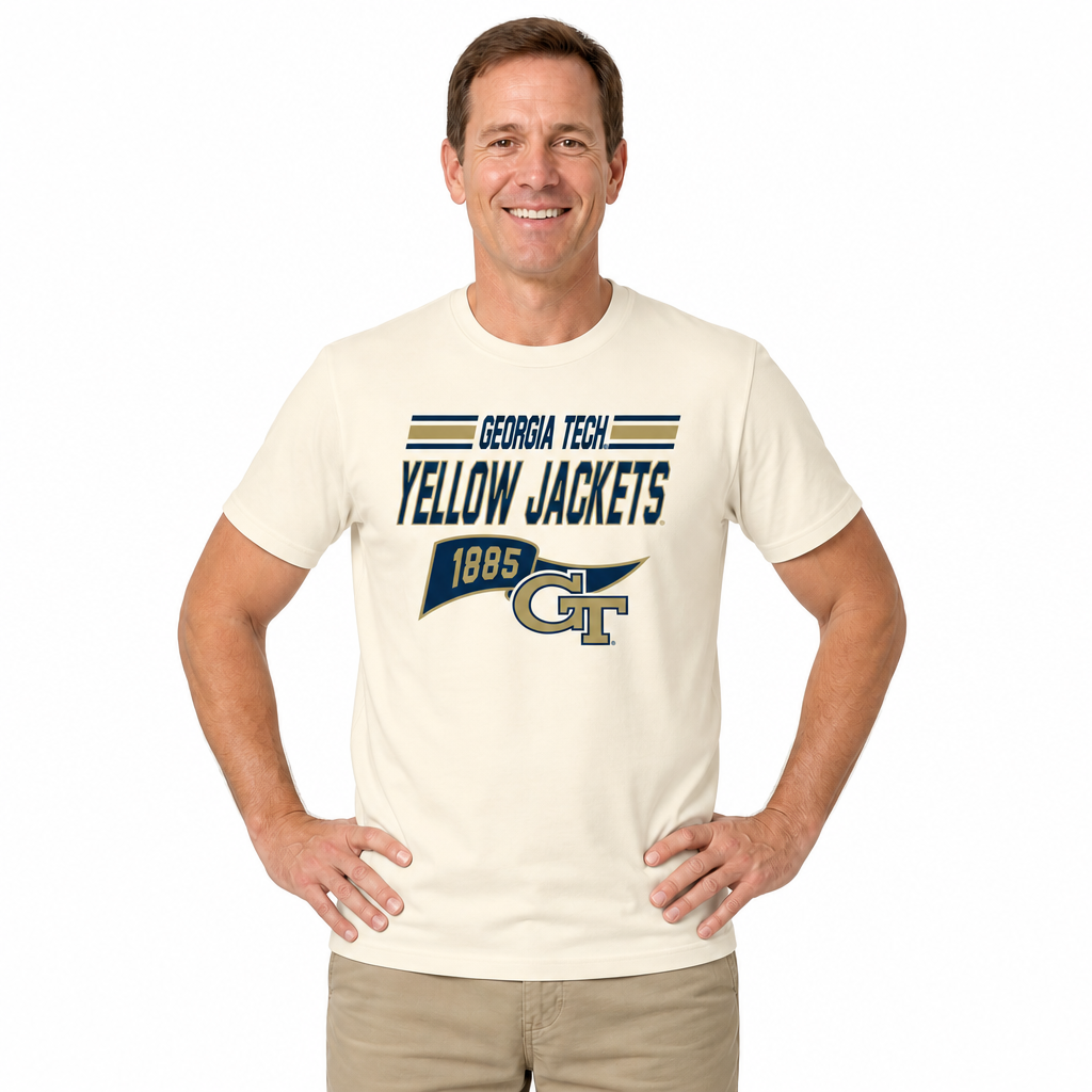 Georgia Tech Yellowjackets Georgia Tech Varsity Club Pennant Shirt - Off White